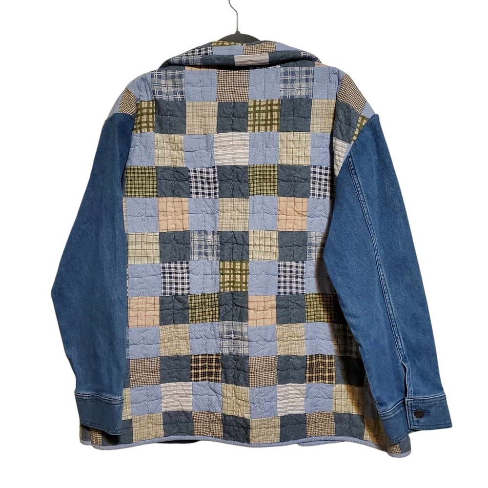 Patchwork Denim Jean Jacket - image 2